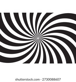 Hypnotic black and white swirl pattern twisting inward in abstract design
