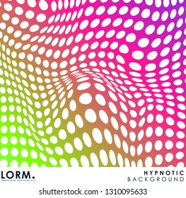 hypnotic circle wave background