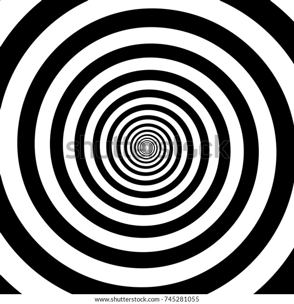 Hypnotic Circles Abstract Vector Optical Illusion Stock Vector (Royalty ...