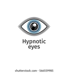 Hypnotic eyes logo. 