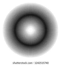 Hypnotic Fascinating Abstract Image. Vector Illustration. Geometric optical illusion. Element for graphic web design. Template for print, textile, wrapping, decoration