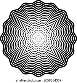 Hypnotic Fascinating Abstract Image. Vector Illustration.
