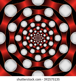 Hypnotic Futuristic Background. Vector Illustration.