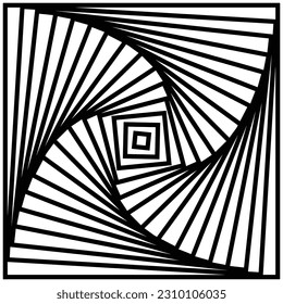 Hypnotic, geometric, repeated pattern vector illustration background