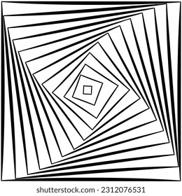 Hypnotic, geometric, repeated pattern vector illustration background