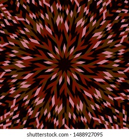 Hypnotic geometrical round tile mosaic background design - circular colorful psychedelic vector graphic from geometric shapes