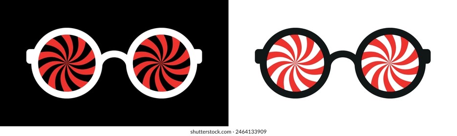 Hypnotic glasses isolated on a white background