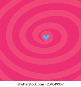 hypnotic heart. vector clip art