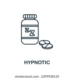 Icono hipnótico. Elemento simple de la colección de sueño de pozo. Icono hipnótico creativo para diseño web, plantillas, infografías y más