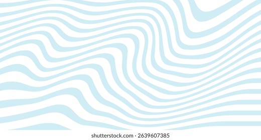 Hypnotic light blue wavy lines create an abstract optical illusion pattern, perfect for design, backgrounds, or art textures. Vibrant, seamless, and dynamic