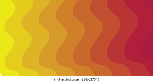 Hypnotic movement animation in seamless loop over bright waves on orange background. Redundant abstract images and digitally generated color concepts.