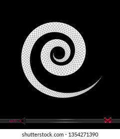 Hypnotic object spiral background. Vector illustration. Abstract rotation