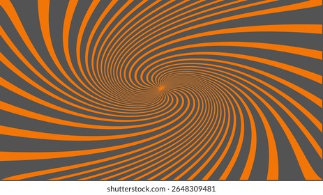 Padrão espiral laranja e cinza hipnótico com efeito de ilusão óptica de torção