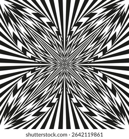 Hypnotic pattern art. Abstract symmetrical design. Vector intricate texture. Geometric visual effect.