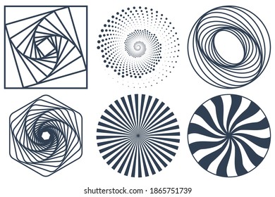 Hypnotic psychedelic spiral background. Vector illustration