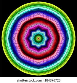 Hypnotic Psychedelic Virtual Circles