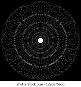 Hypnotic round ornament. Vector illustration for your unusual abstract design logo.
