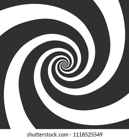 Hypnotic spiral background. Psychedelic Spiral Pattern. The concentric circles with hypnosis effect. Radial rays, twirl, twisted comic effect. Vector illustration EPS 10.
