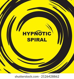 Hypnotic spiral background. Swirl wave pattern, whirl vortex wallpaper, whirlwind, coil vector illustration