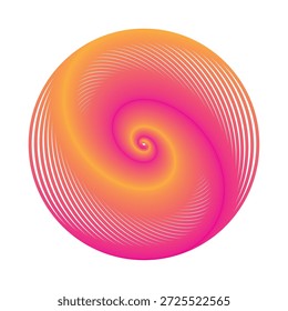 Gradiente espiral hipnótico – patrón Abstractas de rosa a naranja
