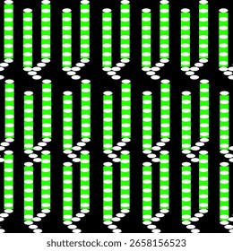 A hypnotic spiral maze pattern in alternating green tones, creating depth and movement. Suitable for abstract or sci-fi themes.