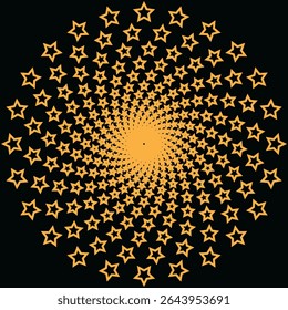 Hypnotic Spiral Optical Illusion Pattern - Swirl design with geometric diamond shapes on black background for abstract art, visual effects, psychedelic themes and digital design concepts