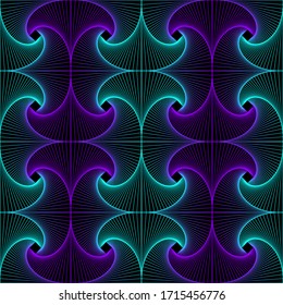 Hypnotic spiral pattern. Seamless vector illustration. Op art. Colorful geometric background.
