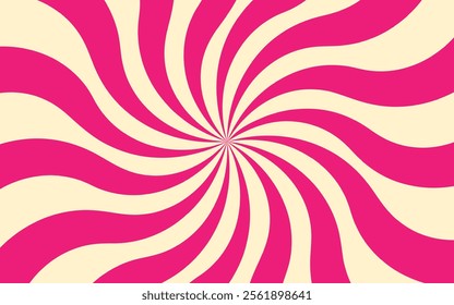 Hypnotic spiral pattern with swirling pink and white lines. Ideal for optical illusions and psychedelic designs
