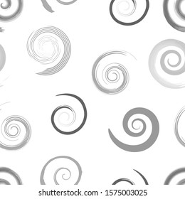 Hypnotic spiral shape icon. Seamless pattern. Abstract set of swirl logo symbol isolated on a white background. Vector eps 10 geometric concept illustration