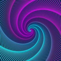 Hypnotic Spiral. Swirl Hypnotize Spirals, Vertigo Geometric Illusion And Rotating Stripes Round Pattern Vector Illustration