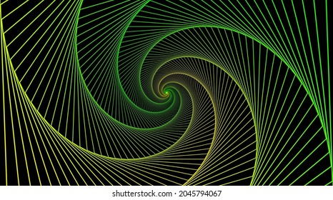 Hypnotic spiral. Swirl hypnotize spirals, vertigo geometric illusion and rotating stripes round pattern vector illustration