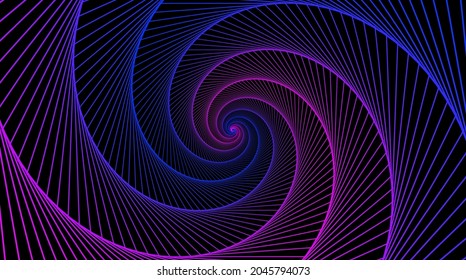 Hypnotic Spiral. Swirl Hypnotize Spirals, Vertigo Geometric Illusion And Rotating Stripes Round Pattern Vector Illustration