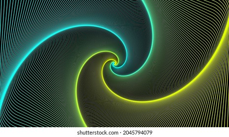 Hypnotic spiral. Swirl hypnotize spirals, vertigo geometric illusion and rotating stripes round pattern vector illustration