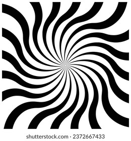 Hypnotic swirl spiral background. Vector flat trendy style illustration on white background..eps