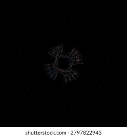 Hypnotic Trippy hypnotic space frequency stream illustration for immersive digital art backdrop