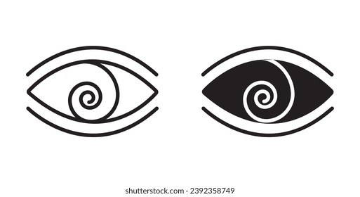 Hypnotic vector icon set. vector illustration