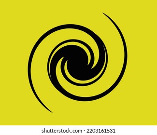 Hypnotic vector illustration design. Best design ever in yellow and black color.