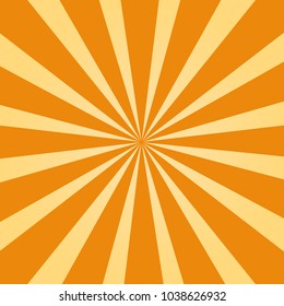Hypnotic vector. Sun burst background. Comic yellow fone