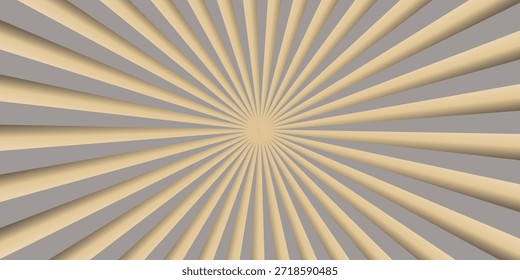 Un patrón de remolino hipnótico de estilo vintage en tonos cálidos beige, crema y gris que se mueve en espiral desde el centro. Perfecto para diseños de temática retro o conceptos de ilusión óptica.