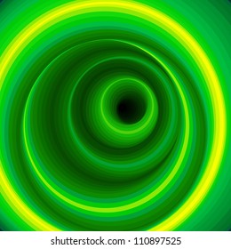 Hypnotic Virtual Green Tunnel