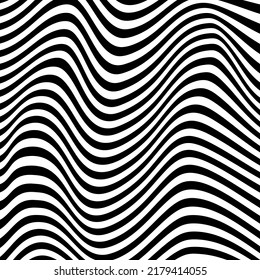  Hypnotic Wavy Pattern. Abstract psychedelic optical illusion background