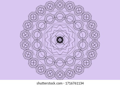 Hypnotical circle ethnic patterns. It can be used as mandala, traditional things, hypnotic, etc.  