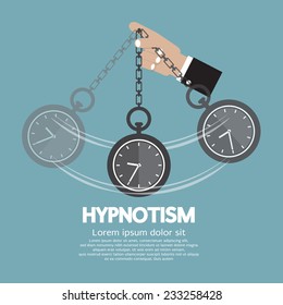 Hypnotism By Using A Clock Vector Illustration