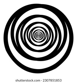 diseño de ilustración de icono de círculo hipnotizado