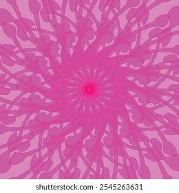 Hypnotize floral pink vector background
