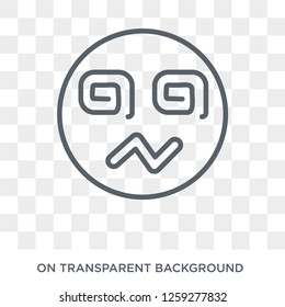 Hypnotized emoji icon. Hypnotized emoji design concept from Emoji collection. Simple element vector illustration on transparent background.