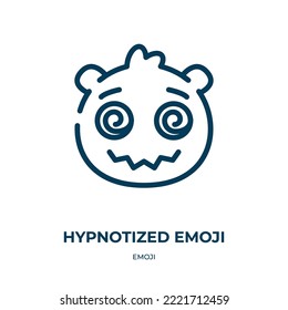 Hypnotized emoji icon. Linear vector illustration from emoji collection. Outline hypnotized emoji icon vector. Thin line symbol for use on web and mobile apps, logo, print media.