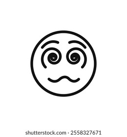 Hypnotized emoji icon Symbol mark in Outline style