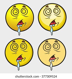 Hypnotized Emoticon Set