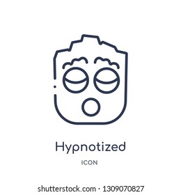 hypnotized icon from smiles outline collection. Thin line hypnotized icon isolated on white background.